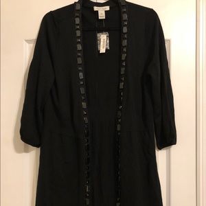 NWT WHBM Silk blend beaded cardigan